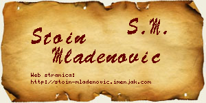 Stoin Mladenović vizit kartica